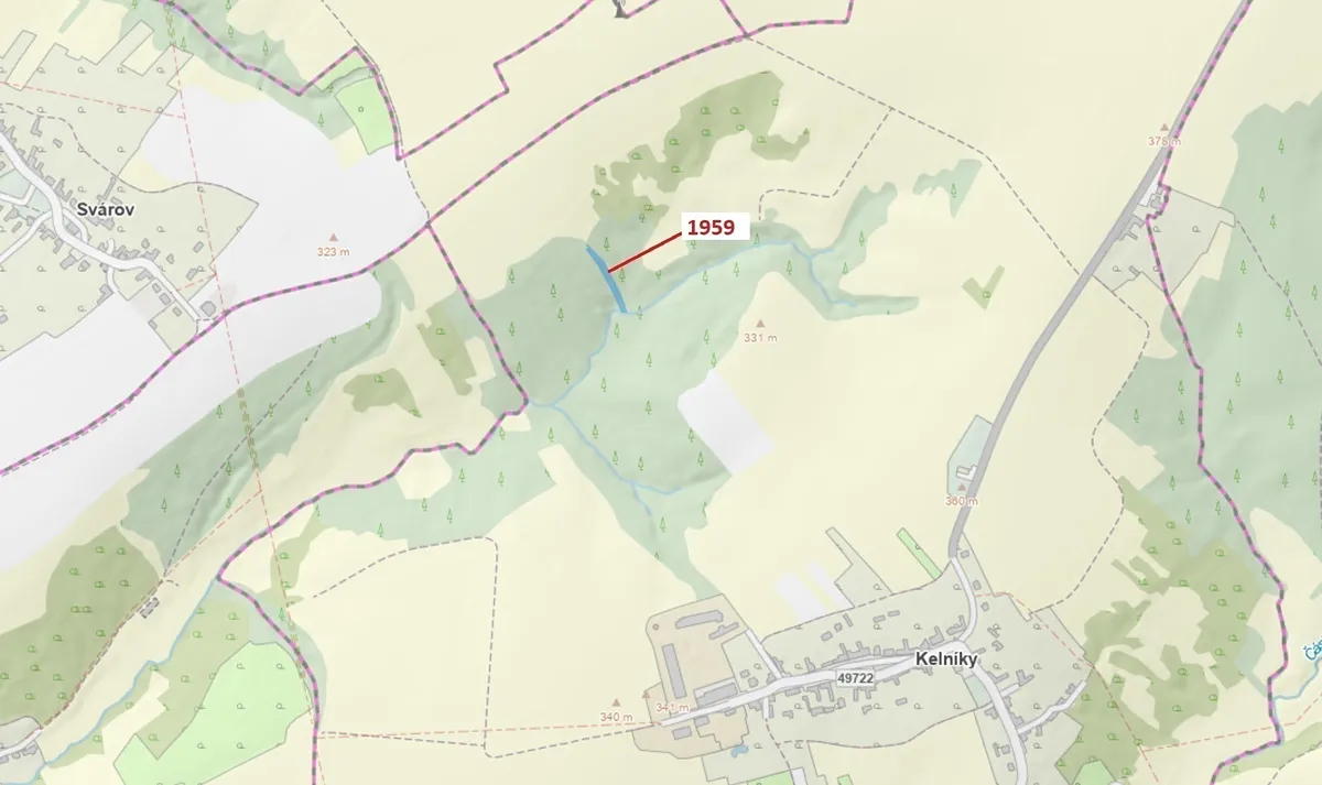 Dražba lesa 1160 m²